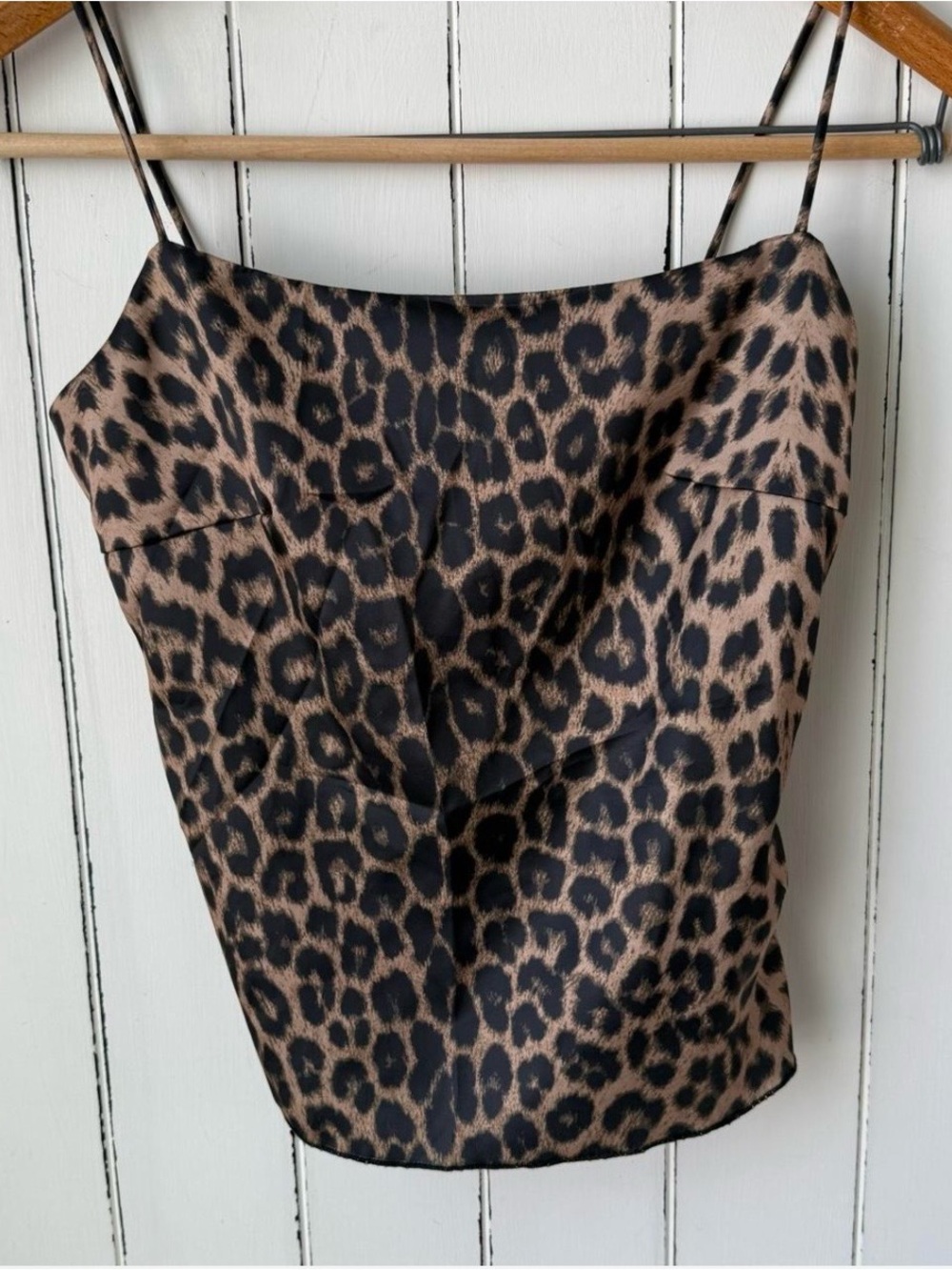 SHEIN Leopard Print Satin Cowl Neck Cami
